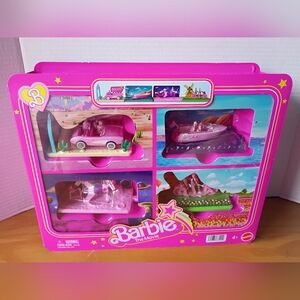 NIB Barbie The Movie 4-Pack Diecast Vehicles Set Mattel 2023